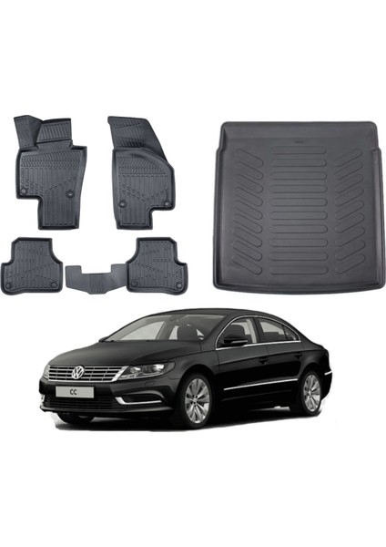 Volkswagen Passat cc 2009 Model 3D Bagaj Havuzu+Paspas Takımı