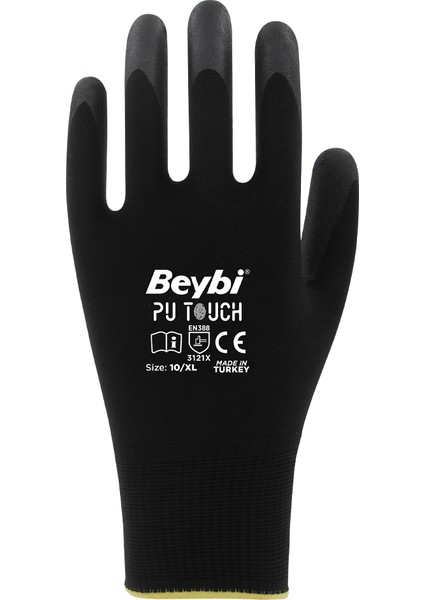 Pu Touch Poliüretan Kaplı Polyester Örme Eldiven (1 Paket : 12 Çift)