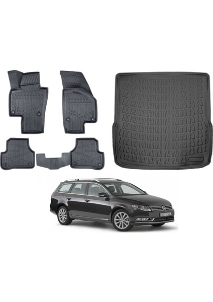 Passat B7 Variant 2014 Model 3D Bagaj Havuzu+3d Araca Özel Paspas Takımı Luxury Serisi