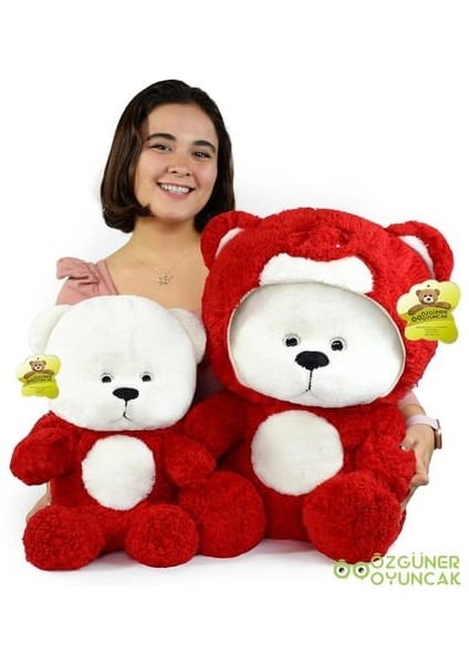 Harika Peluş 70 cm Kapşonlu Uykumcuk Peluş Ayıcık Panda