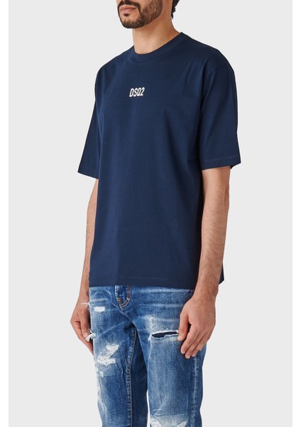 Pamuklu Bisiklet Yaka Oversize Fit T Shirt Erkek T Shirt S74Gd1267 S23009 478