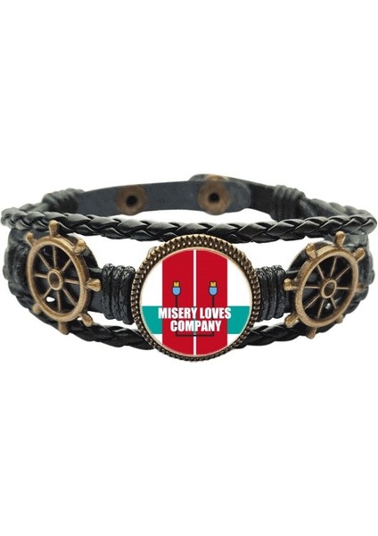 Misery Band Loves Company Art Deco Moda Deri Kaplı Ocean Bracelet Wristband (Yurt Dışından)