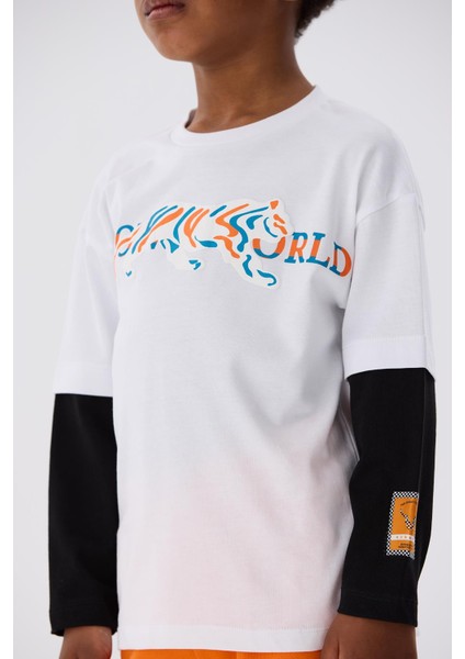 Bg Store Erkek Çocuk Beyaz T-Shirt