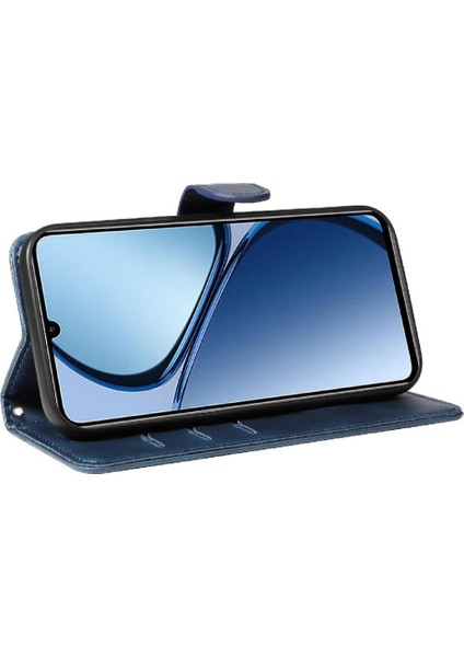 Realme C61 Preslenmiş Pu Deri Ayrılabilir Siyah Bilezik Durumda Için Filp Durumda (Yurt Dışından) indirimleri
