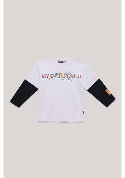 Bg Store Erkek Çocuk Beyaz T-Shirt