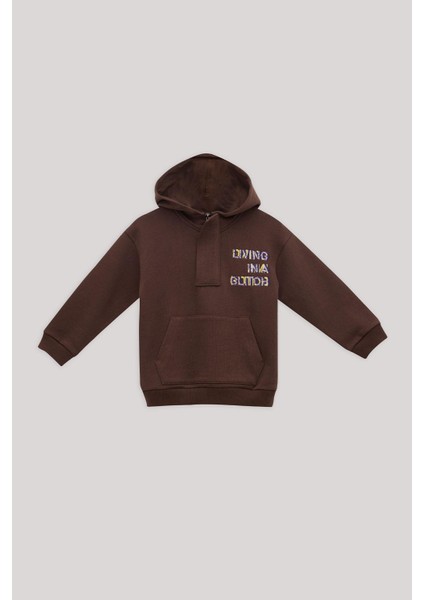 Bg Store Erkek Çocuk Kahverengi Sweatshirt