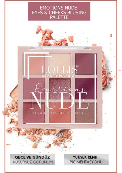 Emotions Nude Eyes&cheeks Blush Palette / Emotions Nude Göz&Yanak Allık Paleti
