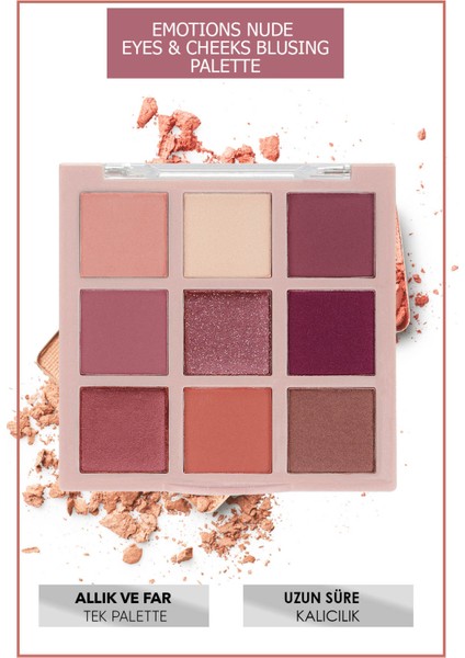 Emotions Nude Eyes&cheeks Blush Palette / Emotions Nude Göz&Yanak Allık Paleti fiyatları