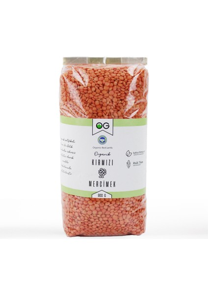 OG natural Organik Kırmızı Mercimek 900 gr