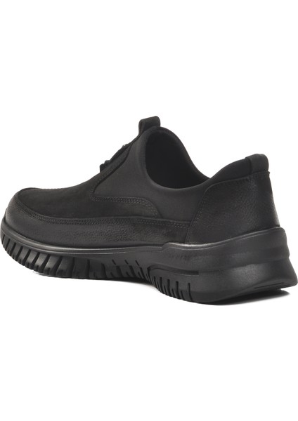 24400001K Siyah Nubuk Hakiki Deri Kadın Günlük Ayakkabı fırsatları