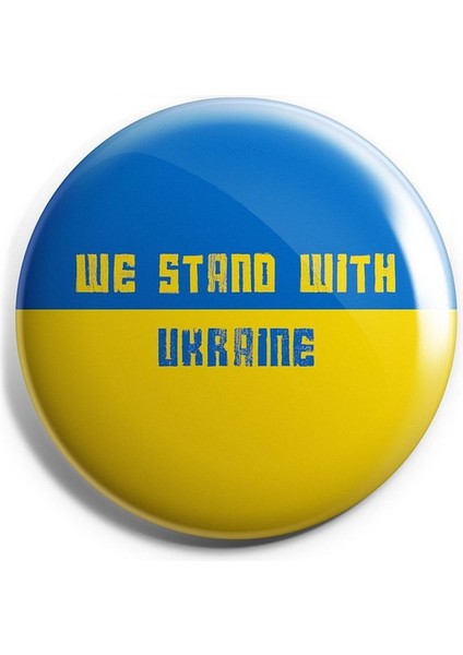 Major Selection We Stand Wıth Ukraıne (Ukrayna'nın Yanındayız) Iğneli Çanta Rozeti