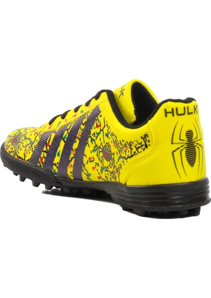 Hulk Örümcek Desenli Sarı Çocuk Halı Saha Ayakkabısı fırsatları