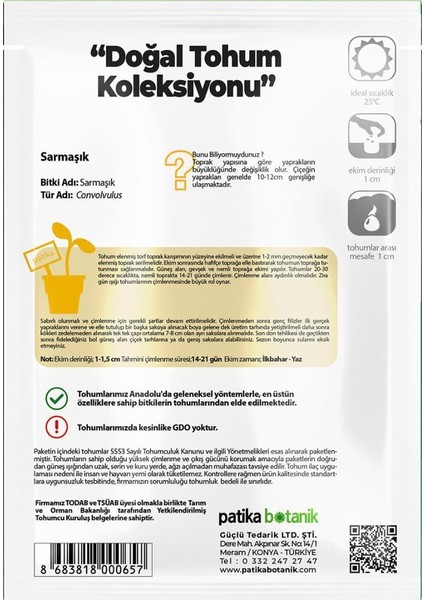 100 Adet Sarmaşık/gündüz Safası Çiçek Tohumu
