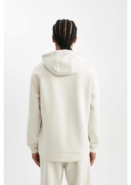 Fit Standart Fit Kapüşonlu Skuba Dalgıç Kumaş Sporcu Sweatshirt B4758AX24AU
