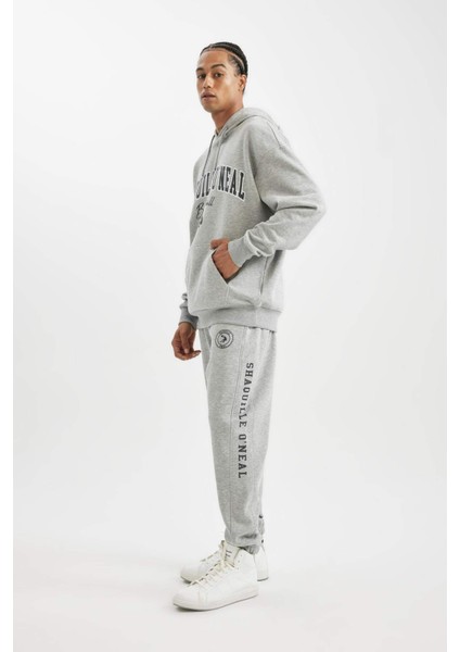 Fit Jogger Eşofman Altı Shaquille O'Neal Gri Standart Fit Cepli Uzun Paça D1556AX24AU