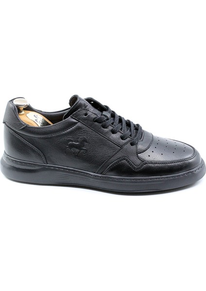 Deri Siyah Bağcıklı Erkek Sneakers & Spor Ayakkabı, Günlük Ayakkabı 24562 fiyatları