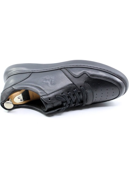 Deri Siyah Bağcıklı Erkek Sneakers & Spor Ayakkabı, Günlük Ayakkabı 24562 fırsatları