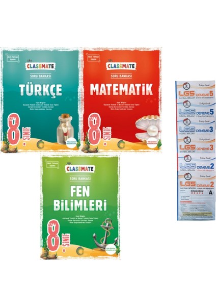 2025 Yeni Lgs Türkçe / Matematik / Fen Soru Bankası Seti / Deneme