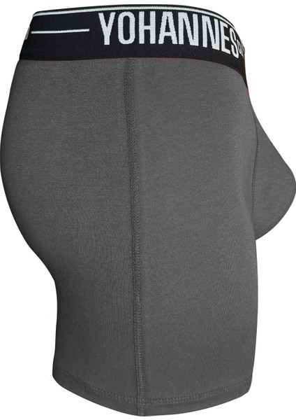 Yohannesclub, Erkek, Özel Seperatörlü Pamuklu Boxer,3'Lü, Antrasit, modelleri