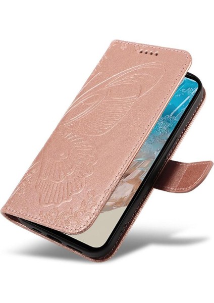 Samsung Galaxy M35 Ayrılabilir El Kayışı Kabartmalı Kelebek Için Flip Case (Yurt Dışından)