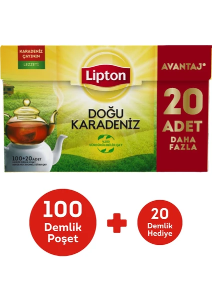 Doğu Karadeniz Bergamot Aromalı Demlik Poşet Çay 100LÜ + 20 Adet Hediye