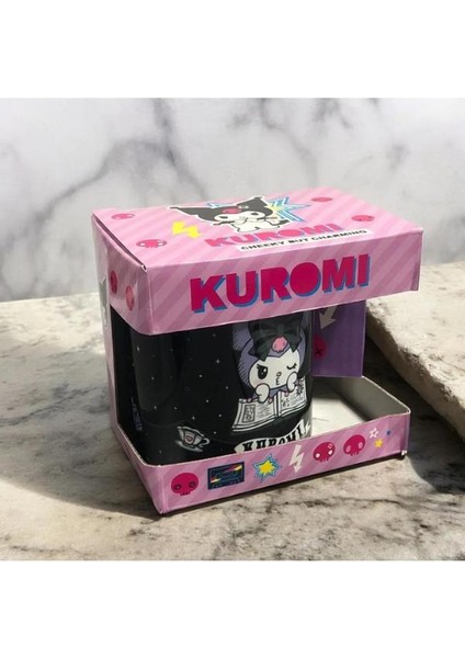 Kuromi Kupa Bardak - Siyah - Hediye Kutulu