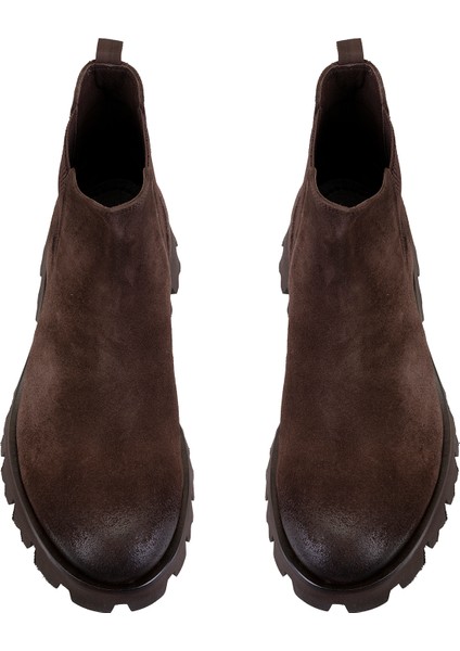 Everet Kahve Erkek Lastikli Deri Chelsea Bot indirimleri