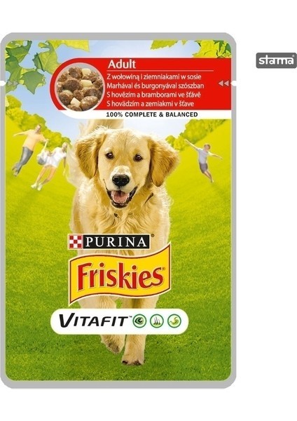 Yetişkin Sığır Etli ve Patatesli Köpek Konserve Maması 100 Gr. 20 Adet