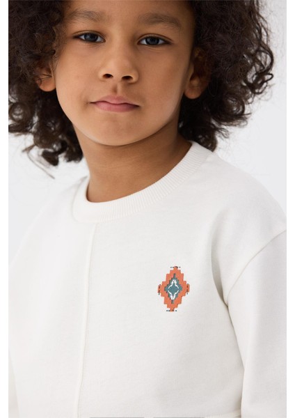 Bg Store Erkek Çocuk Ekru Sweatshirt modelleri