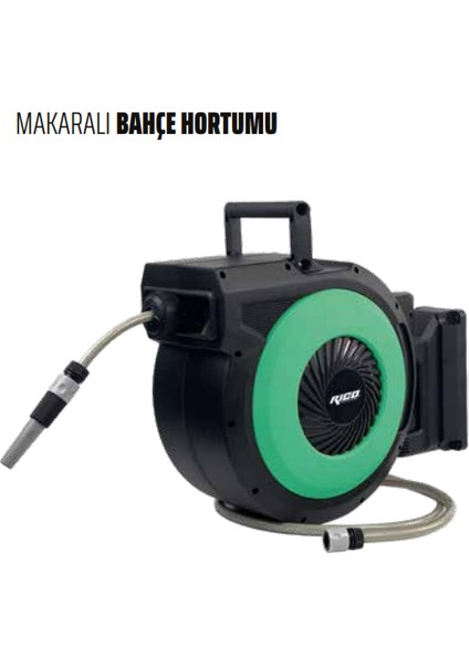 - -Rıco Makaralı Hava ve Su Bahçe Hortumu 15MT 20MM