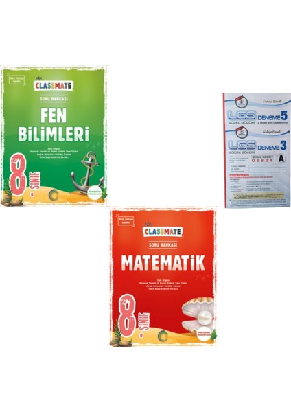 2025 Yeni Lgs Fen Bilimleri / Matematik Soru Bankası Seti / Deneme