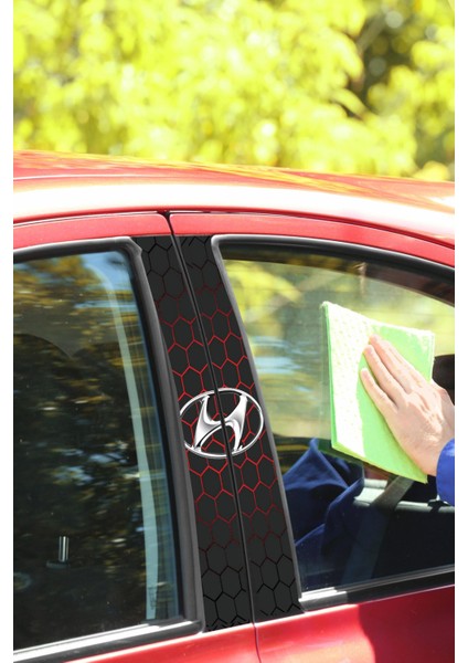 Baskılı Kapı Direk Folyo Hyundai (2’li Takım)