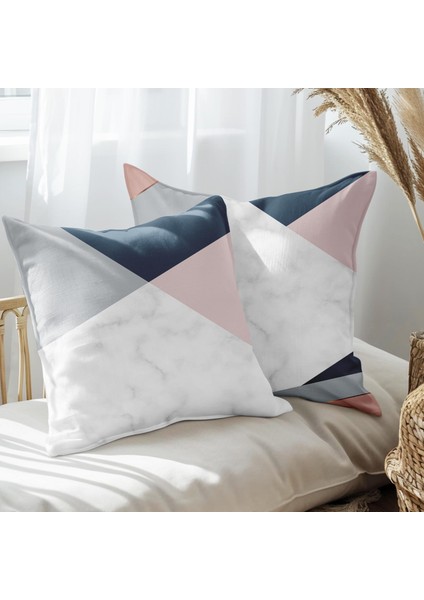 Modern Tasarımlı 2'li Yastık Içi ve Kırlent Kılıfı 45CM 113448