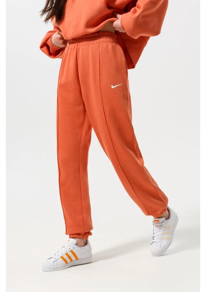 Sportswear Loose Fit Pant Bol ve Uzun Kesim Turuncu Eşofman Altı