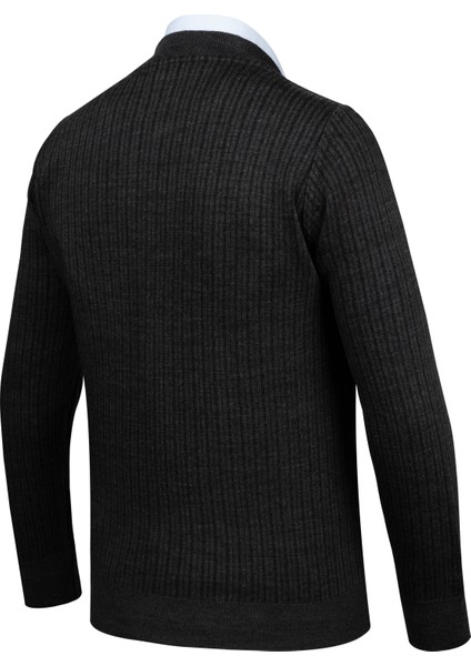 Erkek Triko Ceket Fermuarlı Cep Detaylı Desenli Kol Ve Bel Lastikli Çelik Örgü - 5004K fırsatları