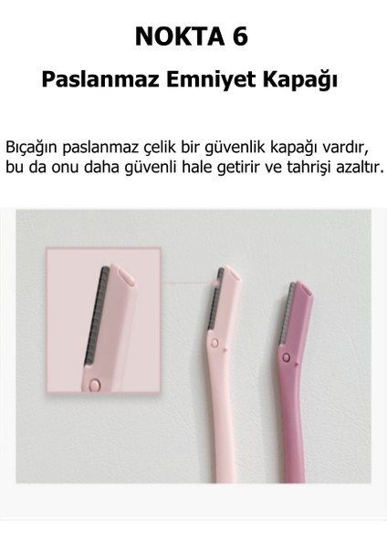 Kaş ve Yüz Usturası Açık ve Koyu Gri Renk Kaş Alma ve Düzenleyici Düz Jilet 2'li Set