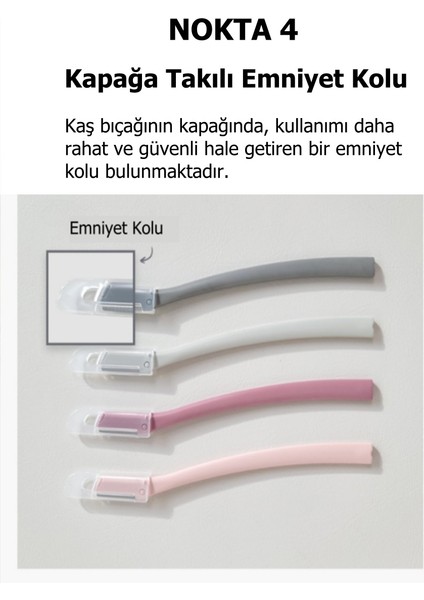 Kaş ve Yüz Usturası Açık ve Koyu Gri Renk Kaş Alma ve Düzenleyici Düz Jilet 2'li Set