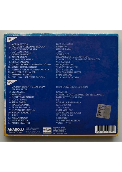 Metin Altıok Şiirinden Şarkılar 28 Şarkı 2 CD (Orjnal Dönem Baskı Cd) fiyatları