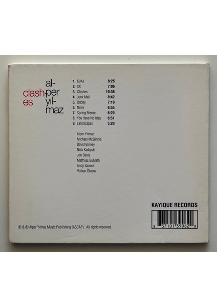 Alper Yılmaz Clashes CD (Orjnal Dönem Baskı Cd)