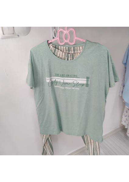 Kadın Kısa Kollu Penye Pijama Takımı fiyatları