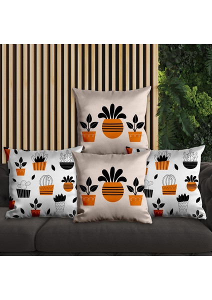 Modern Tasarımlı 4'lü Yastık Içi ve Kırlent Kılıfı 45CM 113649