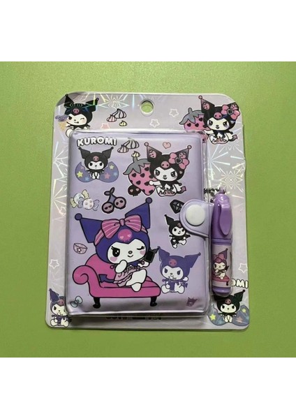 Hediye Vakti Kawaii Sanrioo Kuromi Karakterler Mini Defter Kalem Set