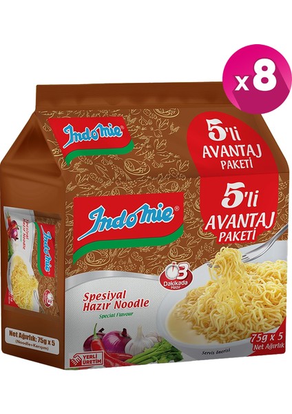5'li Paket Spesiyal Noodle x 8 Adet