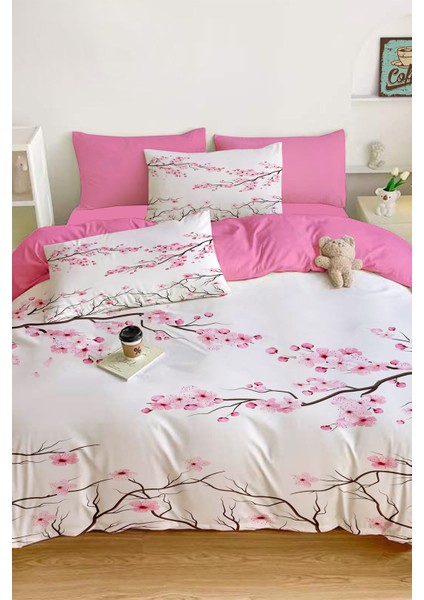 Amor Home Çift Kişilik  Pamuk Saten Nevresim Takımı Japanese Cherry