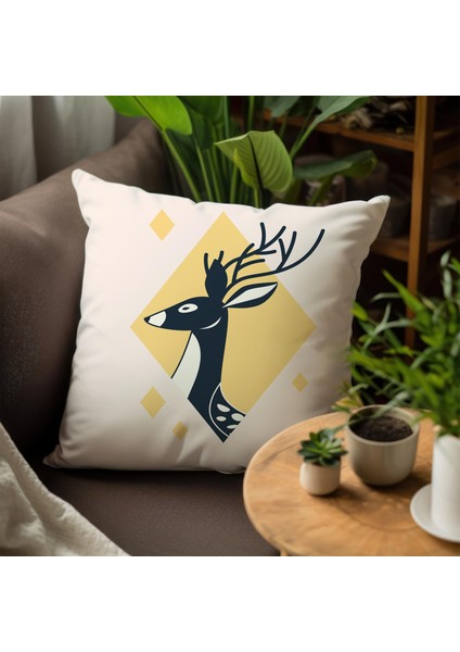 Geyik Tasarımlı 4'lü Yastık Içi ve Kırlent Kılıfı 45CM 113637 fırsatları