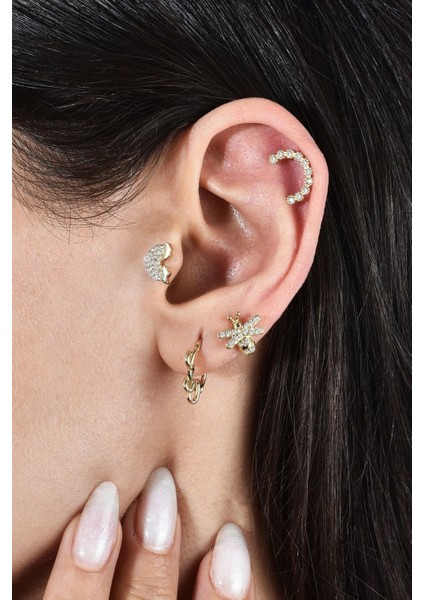Arı Taşlı Altın Piercing
