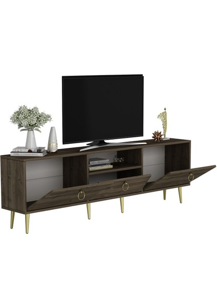 Soledh 180 cm Tv Ünitesi Sehpası Ceviz