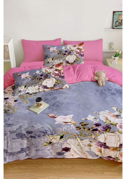 Amor Home Çift Kişilik  Pamuk Saten Nevresim Takımı Rose Dream