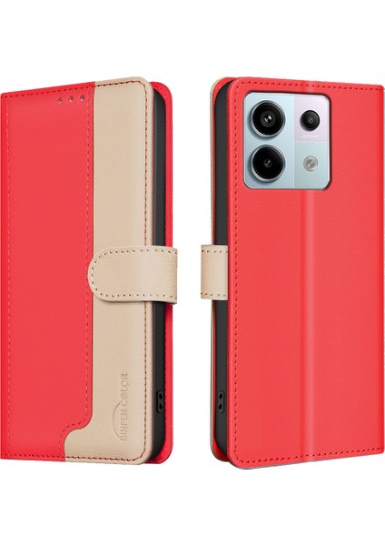Xiaomi Poco X6 5g / Redmi Note 13 Pro 5g Deri Standlı Telefon Kapağı (Yurt Dışından)
