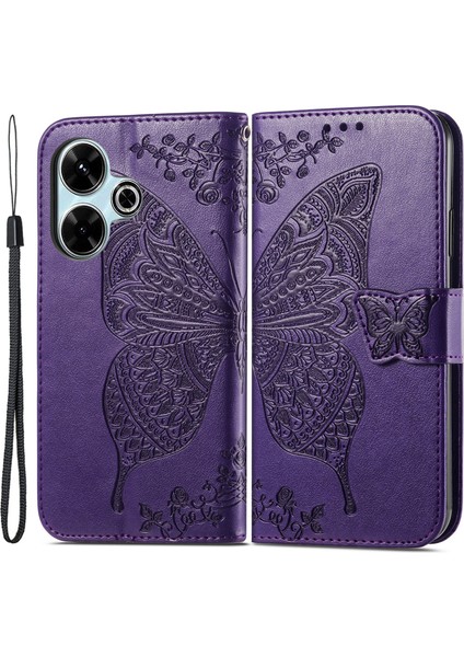 Redmi 13 Standı Pu Deri Telefon Kapağı (Yurt Dışından)